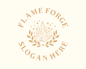 Luxury Crystal Wreath logo design