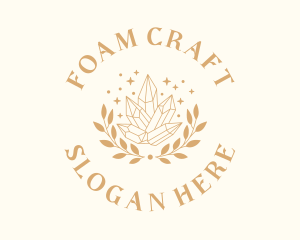 Luxury Crystal Wreath logo design