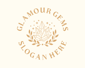 Luxury Crystal Wreath logo design