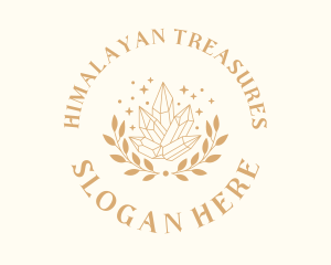 Luxury Crystal Wreath logo design