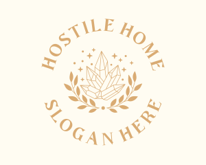 Luxury Crystal Wreath logo design