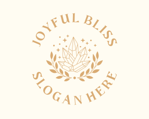 Luxury Crystal Wreath logo design