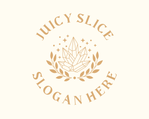 Luxury Crystal Wreath logo design