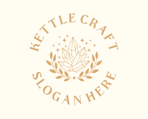 Luxury Crystal Wreath logo design