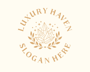 Luxury Crystal Wreath logo design