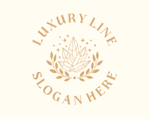 Luxury Crystal Wreath logo design