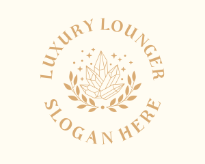 Luxury Crystal Wreath logo design