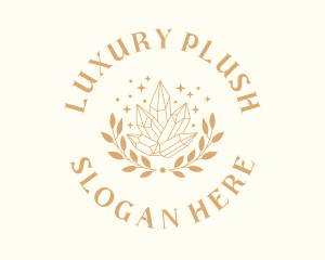 Luxury Crystal Wreath logo design