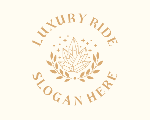 Luxury Crystal Wreath logo design