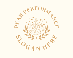 Luxury Crystal Wreath logo design