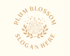 Luxury Crystal Wreath logo design