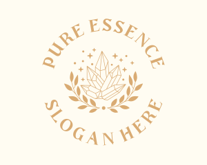 Luxury Crystal Wreath logo design