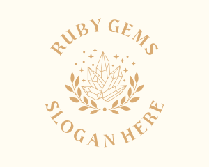 Luxury Crystal Wreath logo