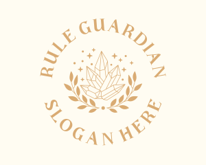 Luxury Crystal Wreath logo design