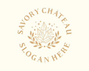 Luxury Crystal Wreath logo design