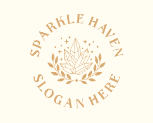 Luxury Crystal Wreath logo design