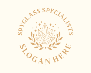 Luxury Crystal Wreath logo design