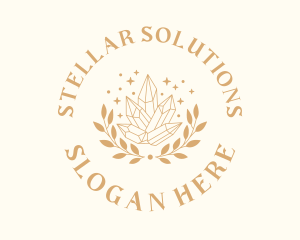 Luxury Crystal Wreath logo design