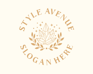 Luxury Crystal Wreath logo design