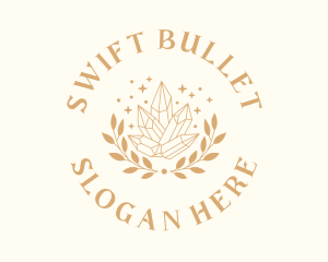 Luxury Crystal Wreath logo design