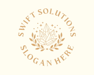 Luxury Crystal Wreath logo design