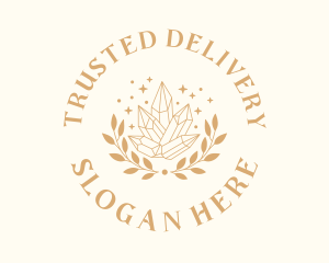 Luxury Crystal Wreath logo design