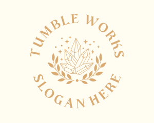 Luxury Crystal Wreath logo design