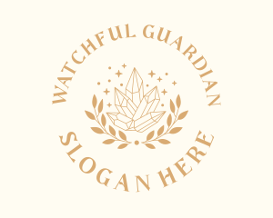 Luxury Crystal Wreath logo design