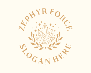 Luxury Crystal Wreath logo design