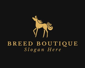 Golden Equine Horse logo design