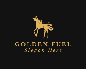 Golden Equine Horse logo design