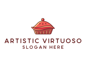 Cherry Pie Dessert logo design