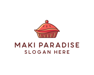 Cherry Pie Dessert logo design