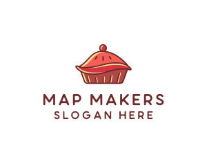 Cherry Pie Dessert logo design