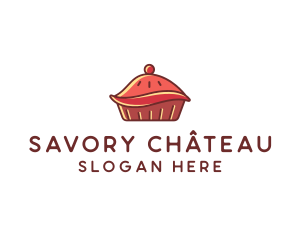 Cherry Pie Dessert logo design