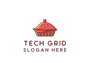 Cherry Pie Dessert logo design