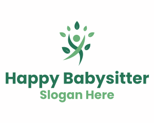 Happy Human Leaf logo design