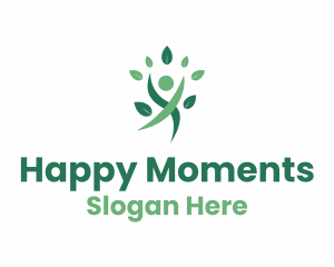 Happy Human Leaf logo design