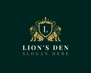 Lion Premium Crown logo design