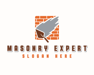 Brick Cement Trowel logo design