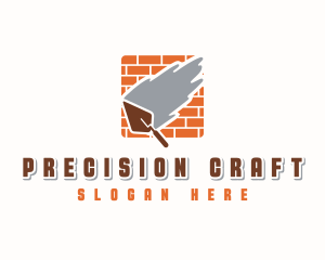 Brick Cement Trowel logo design