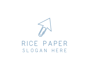 Paper Clip Cursor logo design