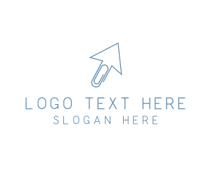Click - Paper Clip Cursor logo design