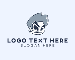 Tough Boy Character logo