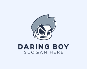 Tough Boy Character logo