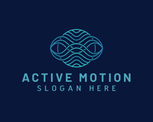 Wave Motion Loop logo design