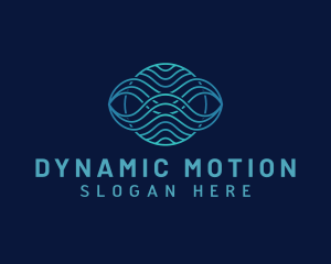 Wave Motion Loop logo design