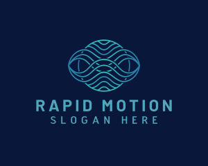 Wave Motion Loop logo design