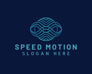 Wave Motion Loop logo design