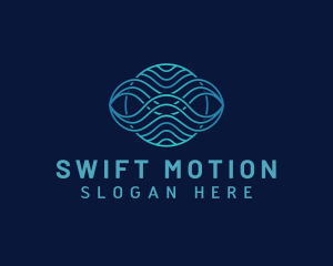 Wave Motion Loop logo design